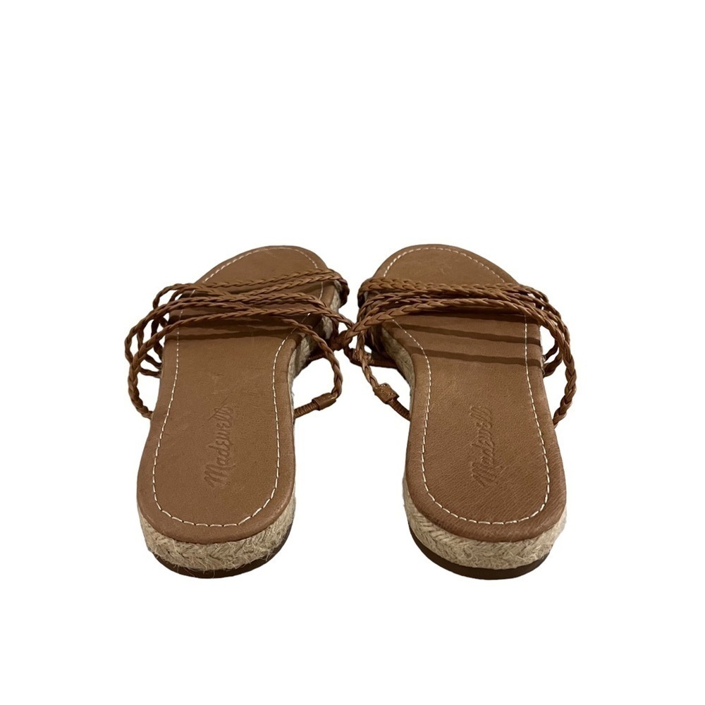 Madewell Bobbi Crisscross Slide Espadrille Braided Sandal Tan Size 8 - Picture 4 of 11